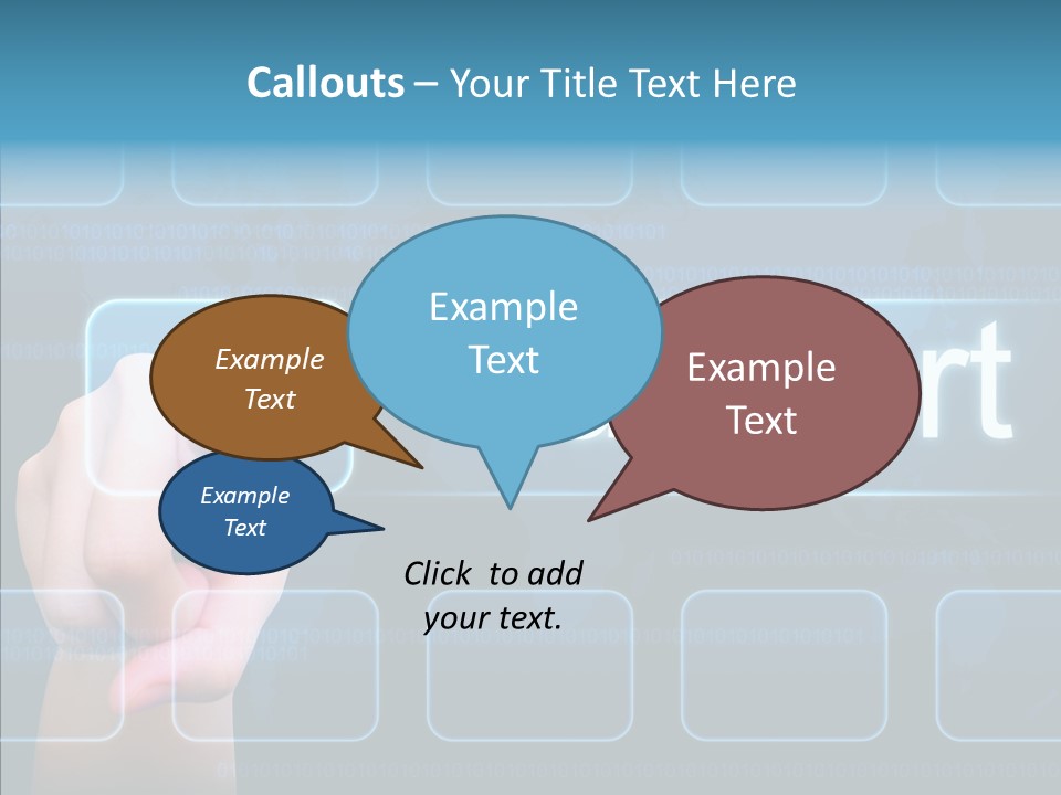 Information Customer Keyboard PowerPoint Template