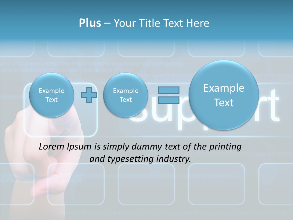 Information Customer Keyboard PowerPoint Template