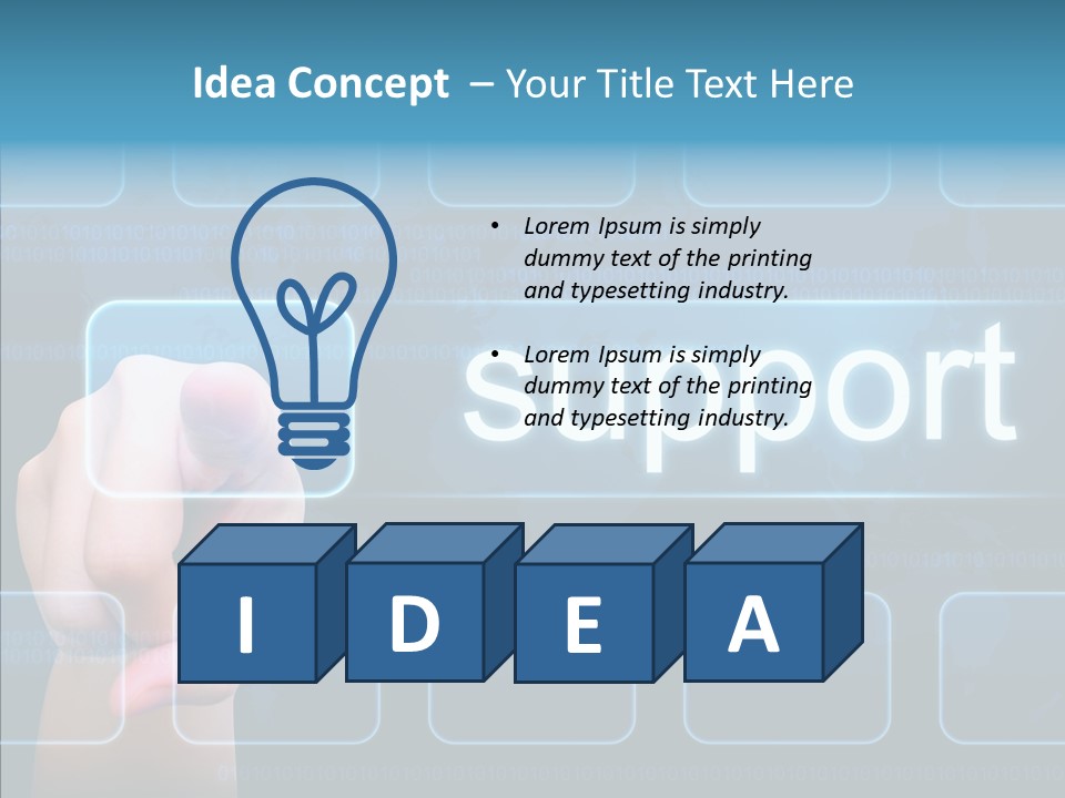 Information Customer Keyboard PowerPoint Template
