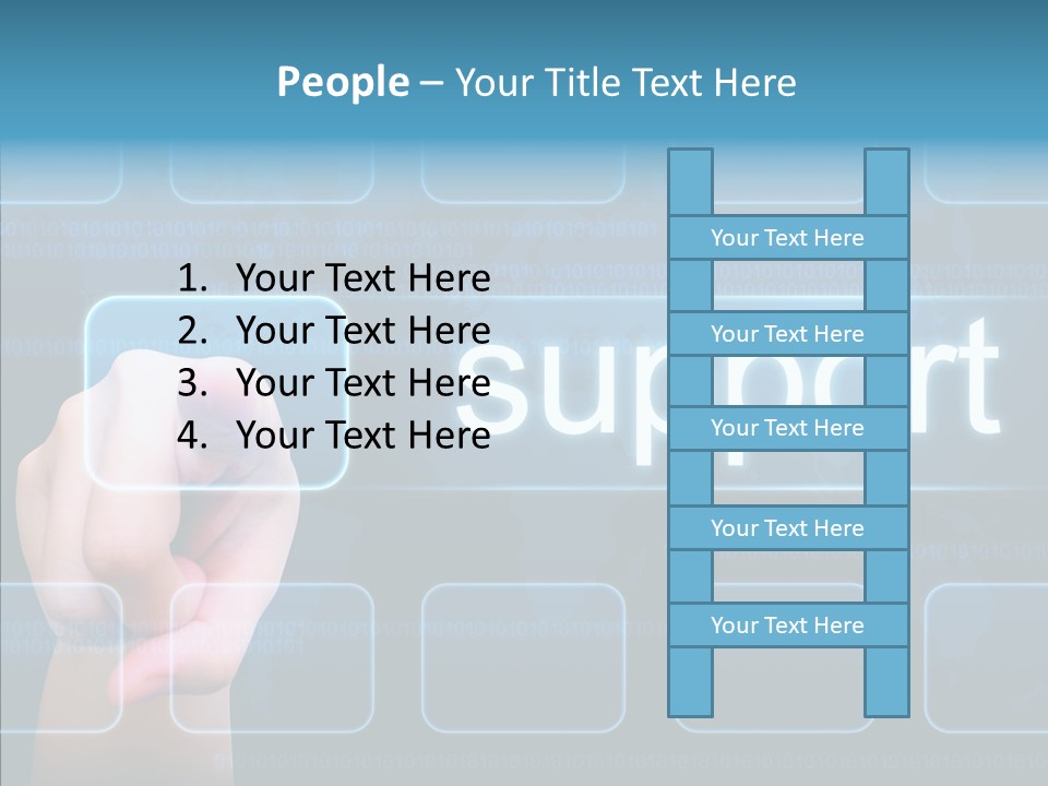Information Customer Keyboard PowerPoint Template