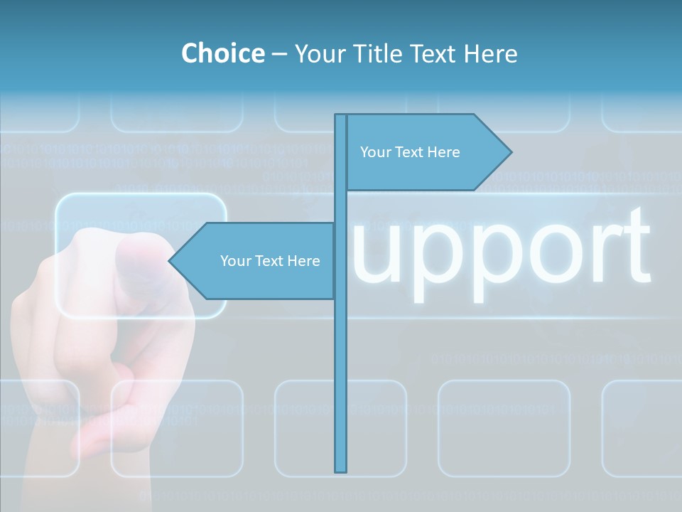 Information Customer Keyboard PowerPoint Template