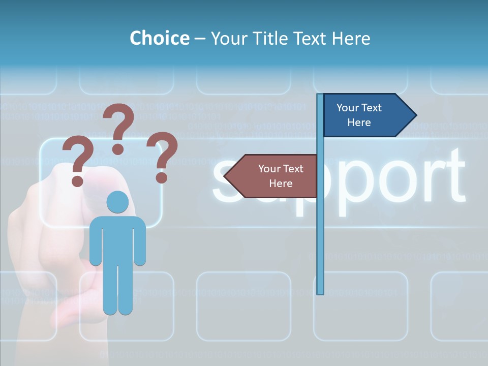 Information Customer Keyboard PowerPoint Template