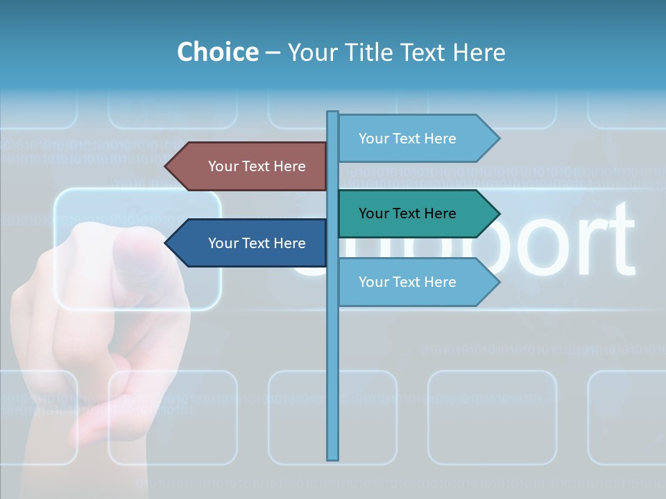 Information Customer Keyboard PowerPoint Template