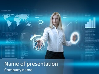 Touch Blonde Push PowerPoint Template