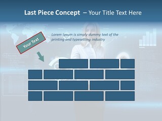 Touch Blonde Push PowerPoint Template