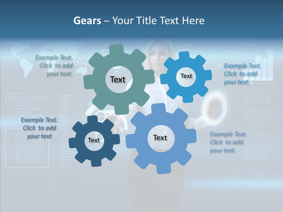 Touch Blonde Push PowerPoint Template