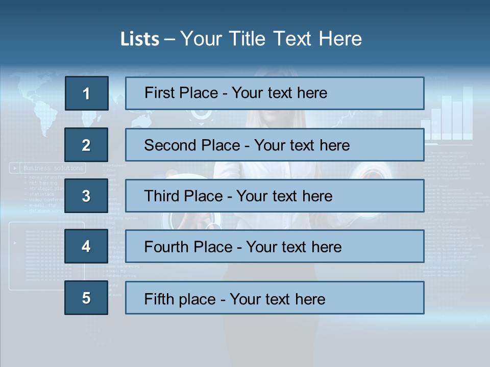 Touch Blonde Push PowerPoint Template