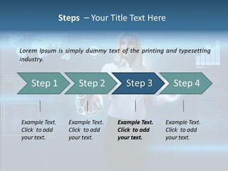 Touch Blonde Push PowerPoint Template