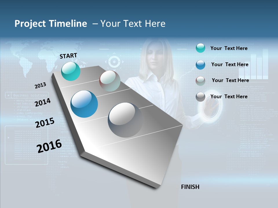 Touch Blonde Push PowerPoint Template