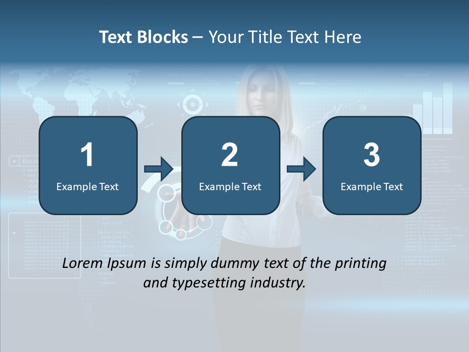 Touch Blonde Push PowerPoint Template