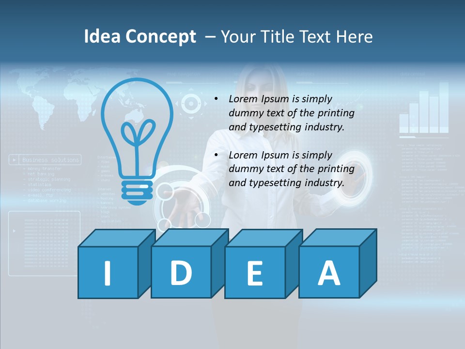 Touch Blonde Push PowerPoint Template