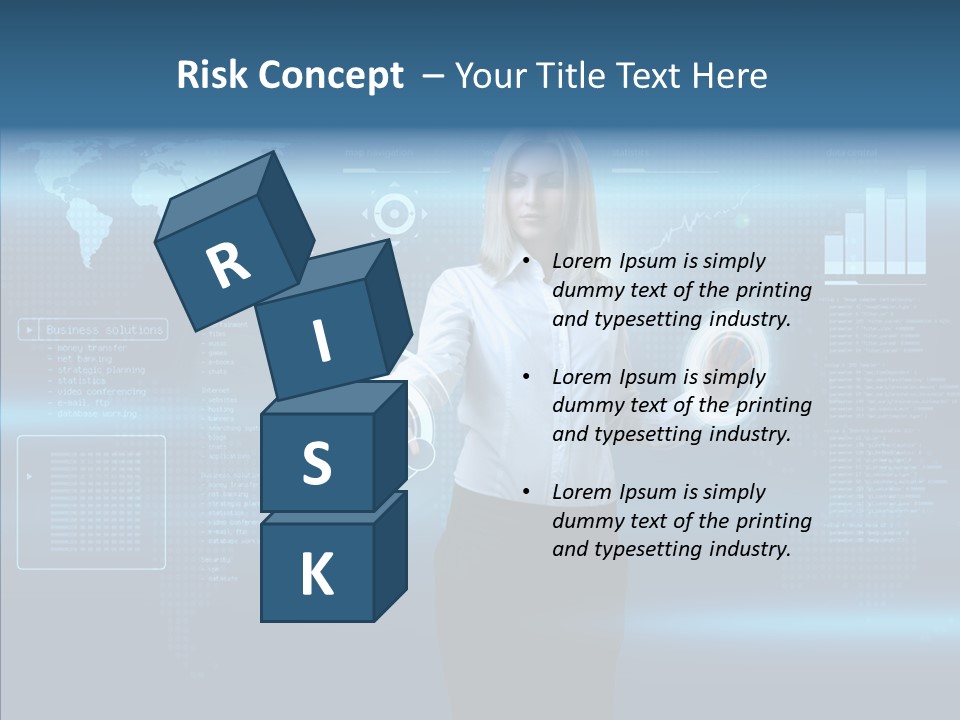 Touch Blonde Push PowerPoint Template