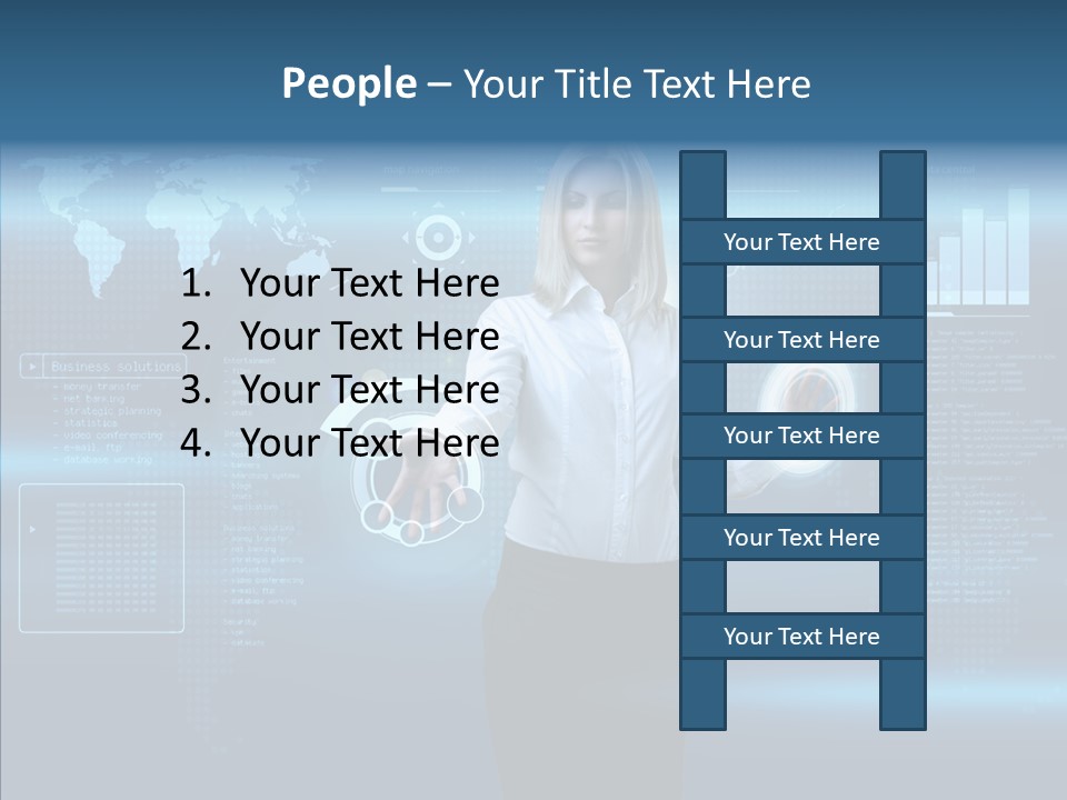Touch Blonde Push PowerPoint Template