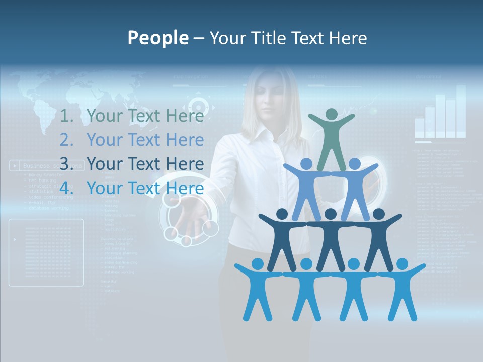Touch Blonde Push PowerPoint Template