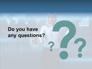 Touch Blonde Push PowerPoint Template