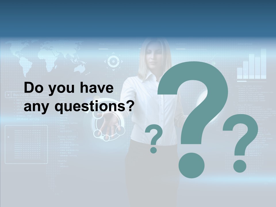 Touch Blonde Push PowerPoint Template