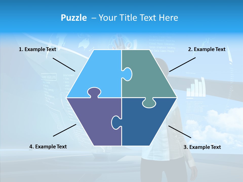 Technology Button Brunette PowerPoint Template