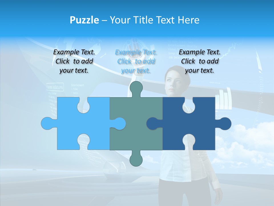 Technology Button Brunette PowerPoint Template