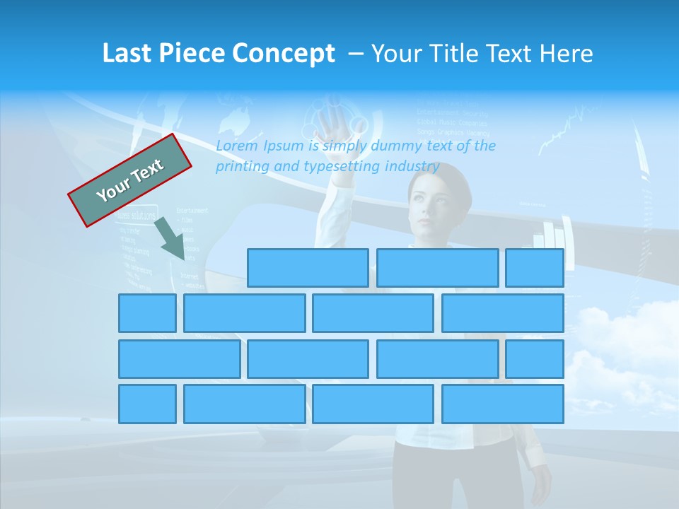 Technology Button Brunette PowerPoint Template