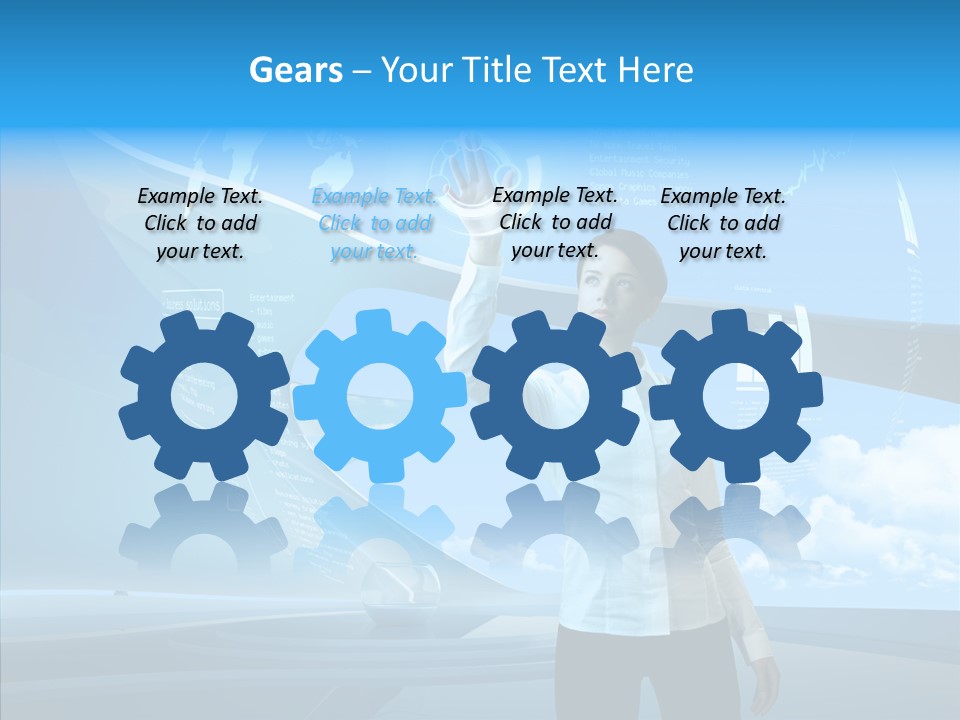 Technology Button Brunette PowerPoint Template