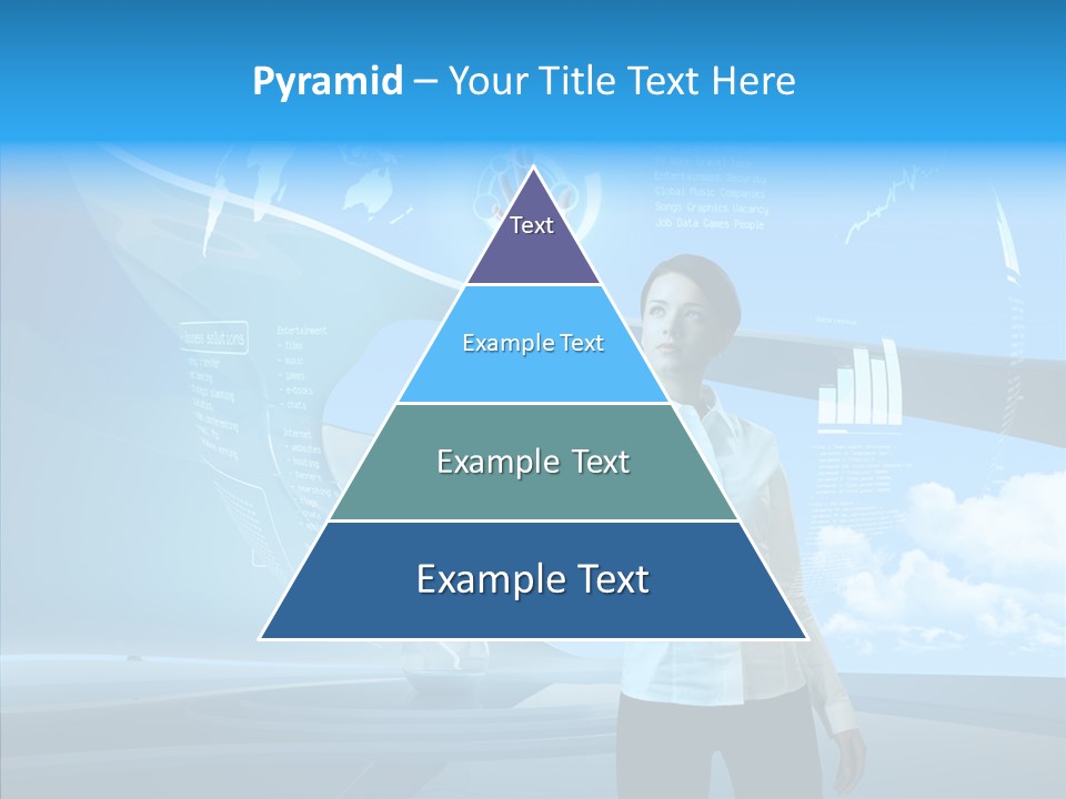 Technology Button Brunette PowerPoint Template