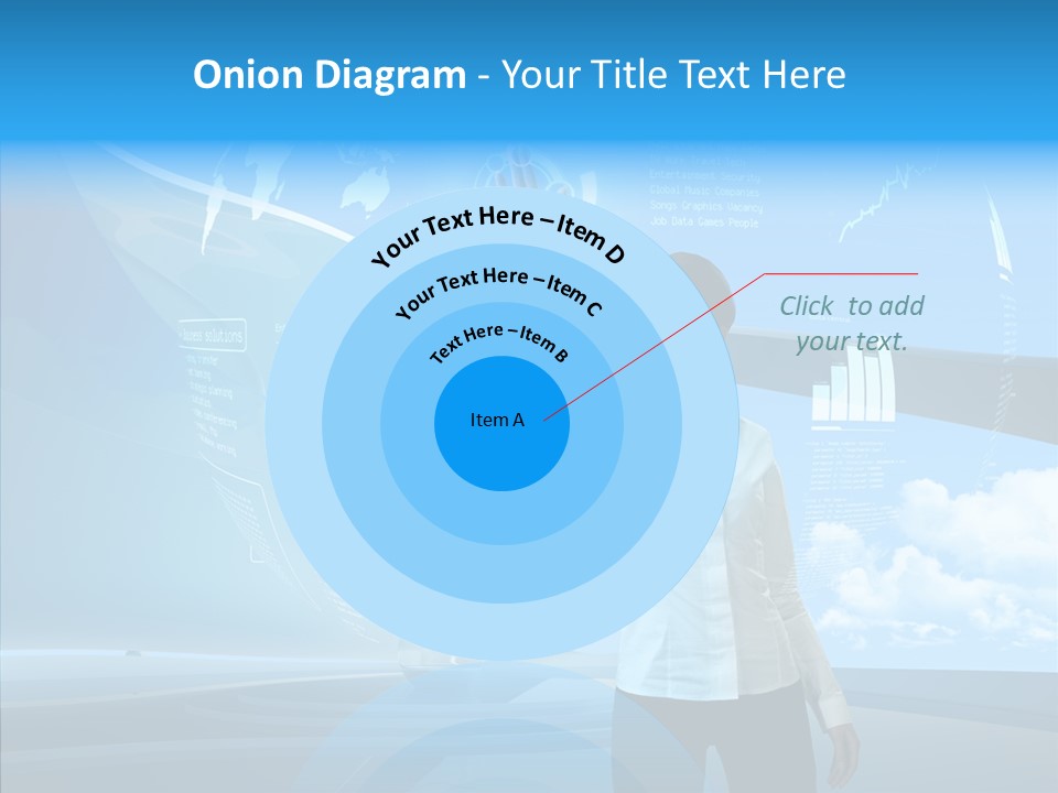 Technology Button Brunette PowerPoint Template