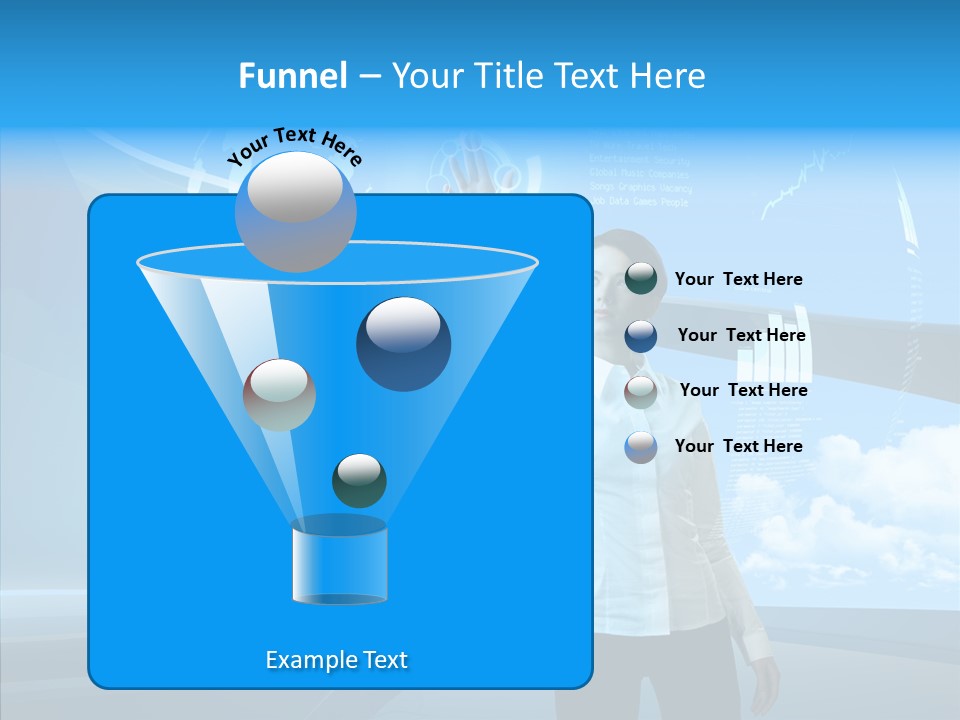 Technology Button Brunette PowerPoint Template