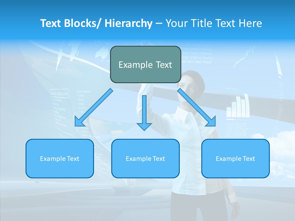 Technology Button Brunette PowerPoint Template