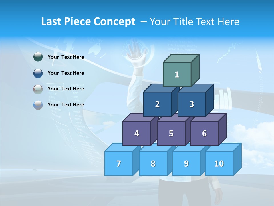 Technology Button Brunette PowerPoint Template