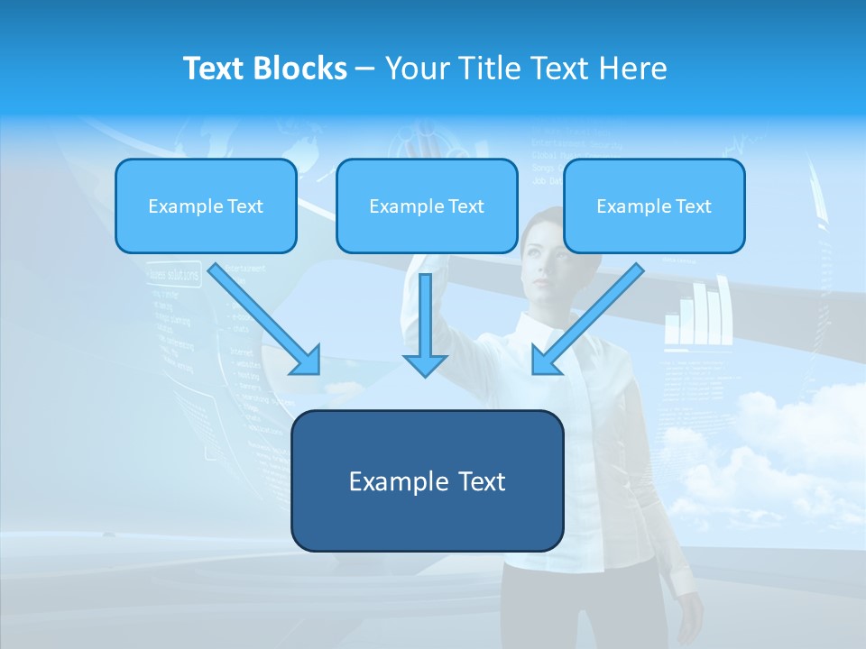 Technology Button Brunette PowerPoint Template