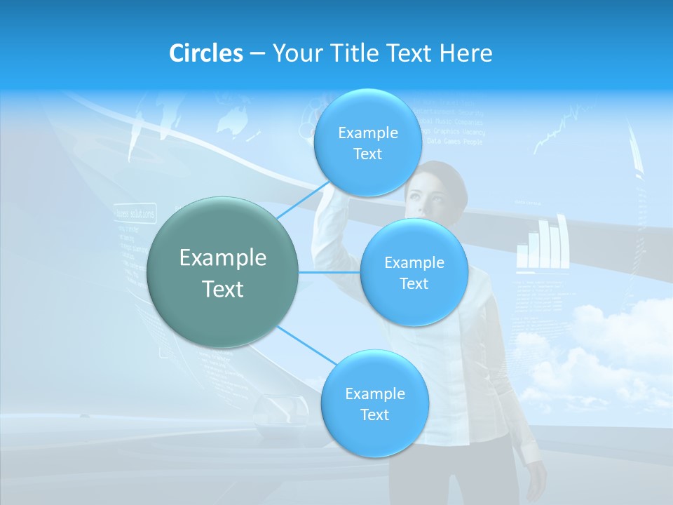 Technology Button Brunette PowerPoint Template