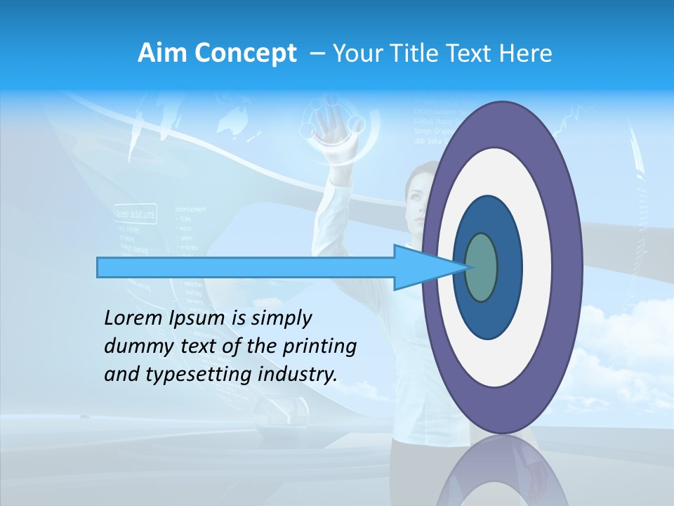 Technology Button Brunette PowerPoint Template