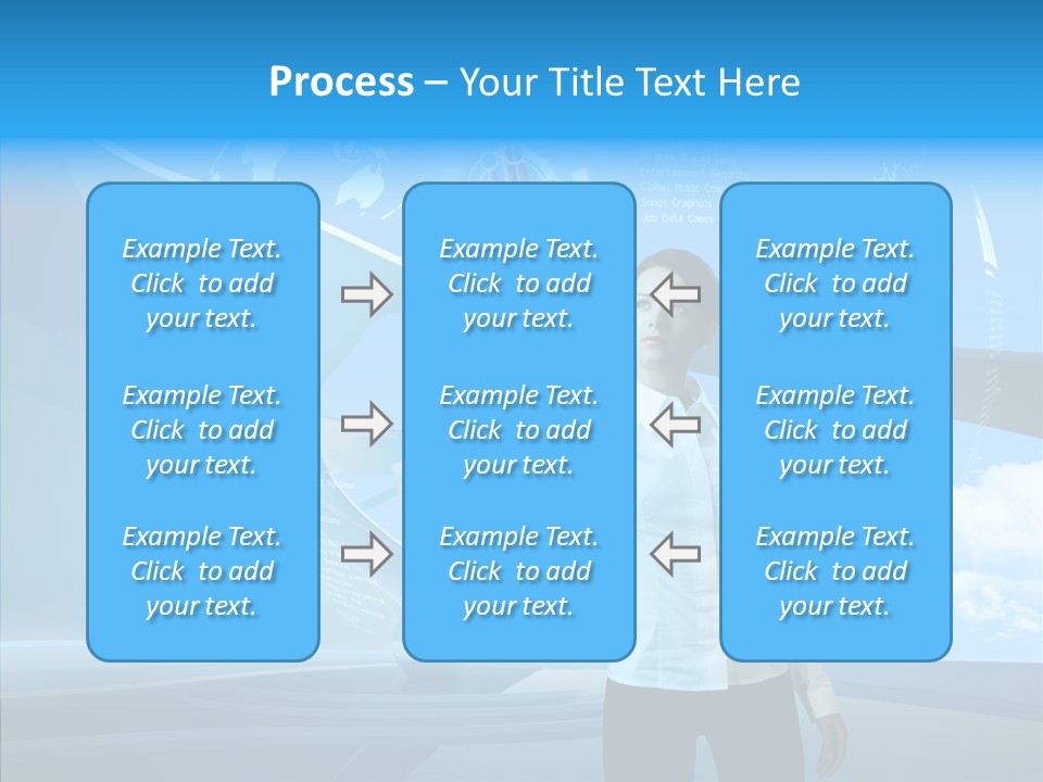 Technology Button Brunette PowerPoint Template