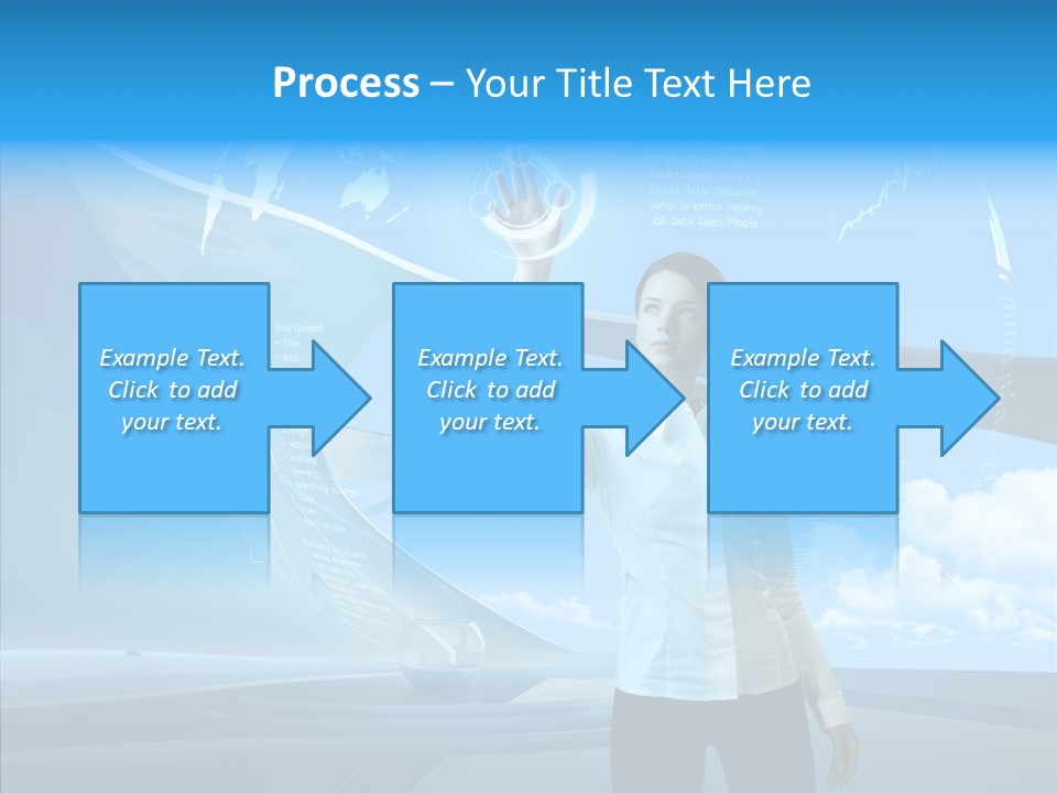 Technology Button Brunette PowerPoint Template