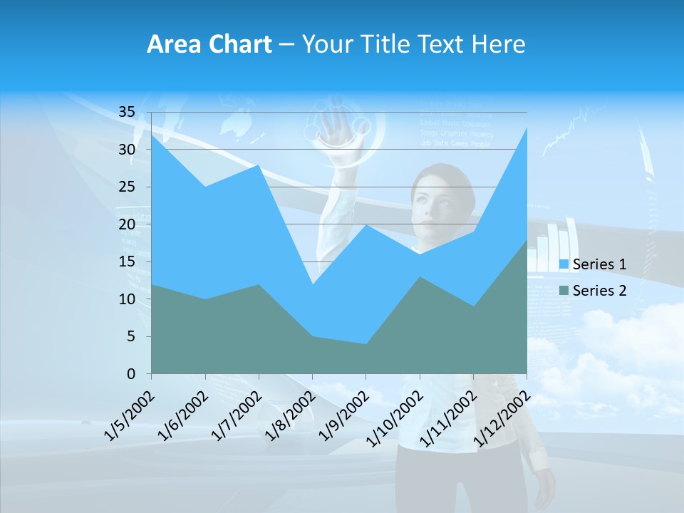 Technology Button Brunette PowerPoint Template