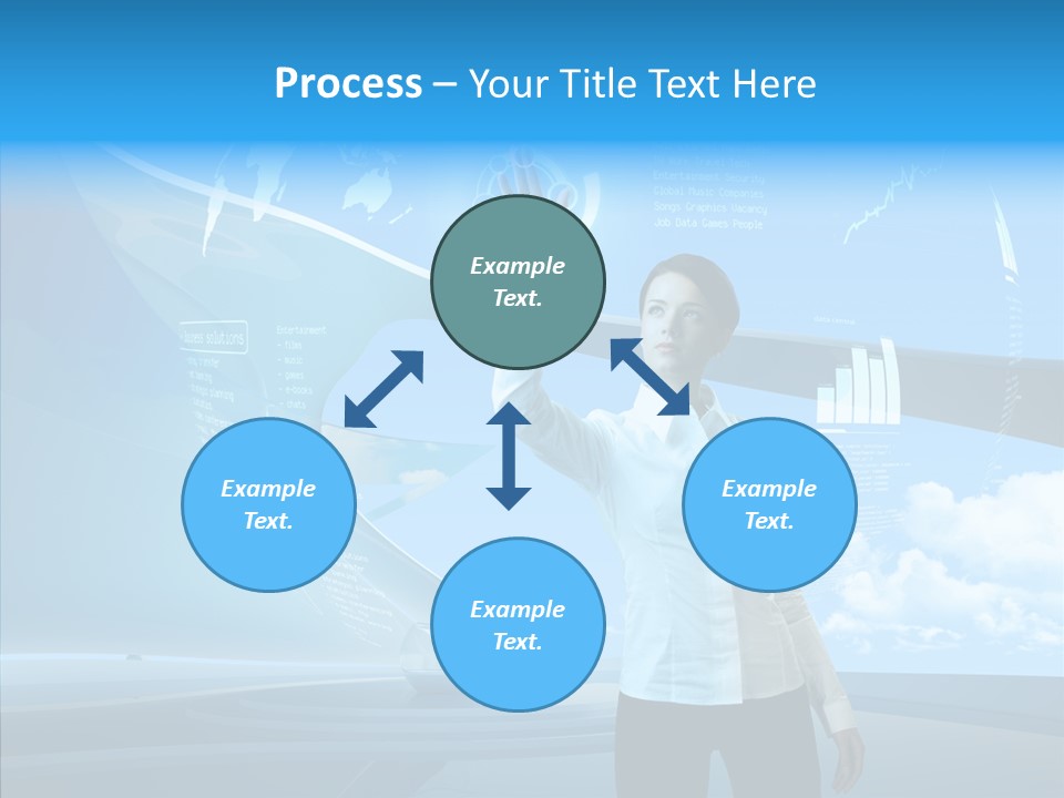 Technology Button Brunette PowerPoint Template