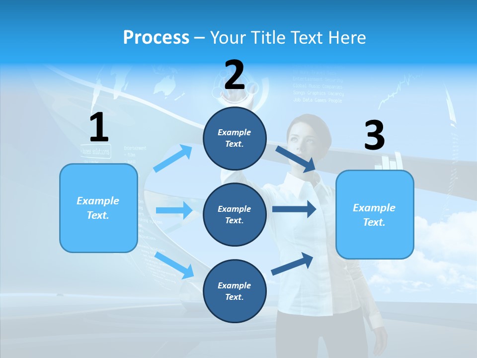 Technology Button Brunette PowerPoint Template