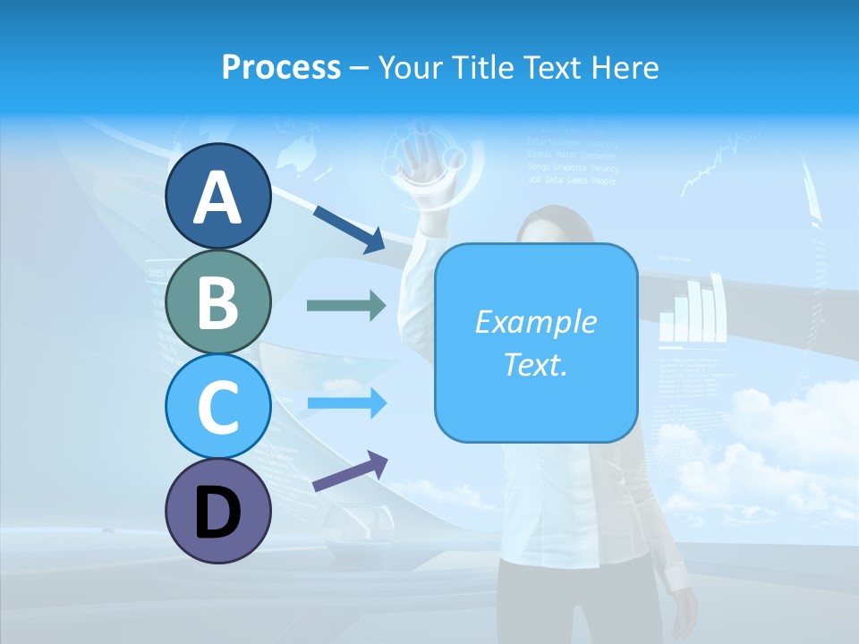 Technology Button Brunette PowerPoint Template