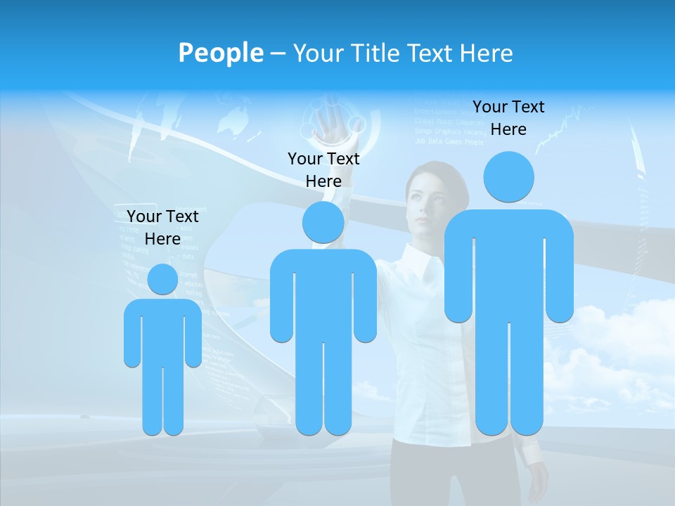 Technology Button Brunette PowerPoint Template