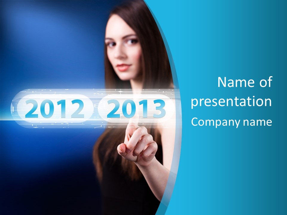 Computer Nummern Ziffern PowerPoint Template