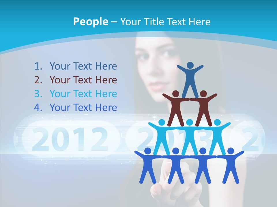 Computer Nummern Ziffern PowerPoint Template