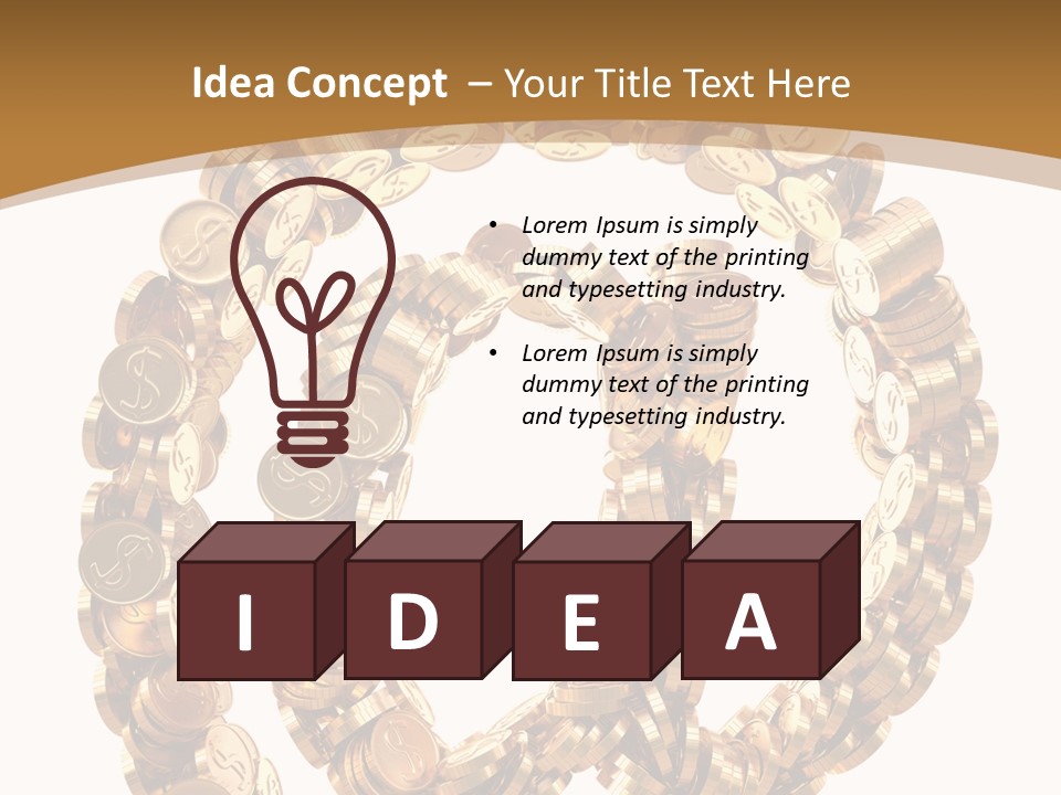 Currency Ideas Success PowerPoint Template