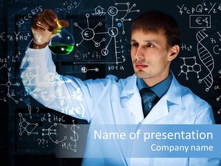 Scientist Chemistry Education PowerPoint Template