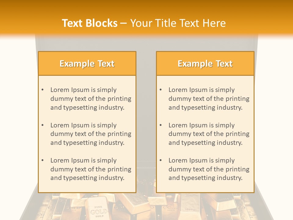 Currency Ideas Blocks PowerPoint Template