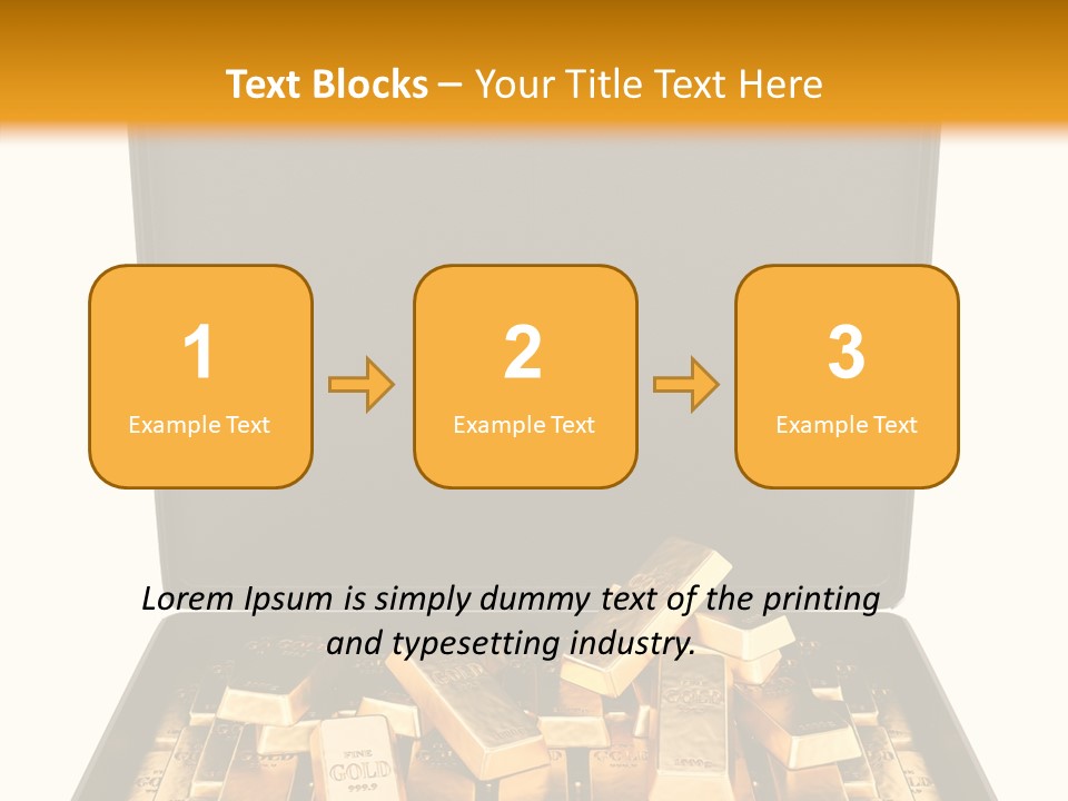 Currency Ideas Blocks PowerPoint Template