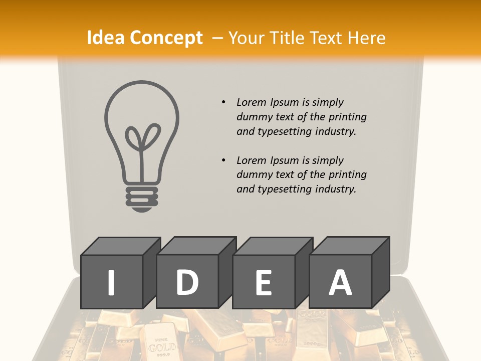 Currency Ideas Blocks PowerPoint Template