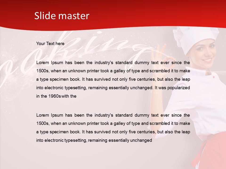 Woman Professional Gourmet PowerPoint Template