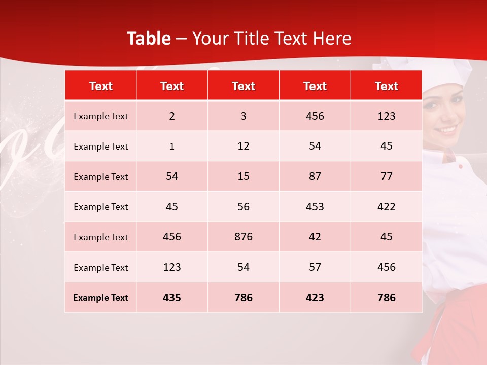 Woman Professional Gourmet PowerPoint Template