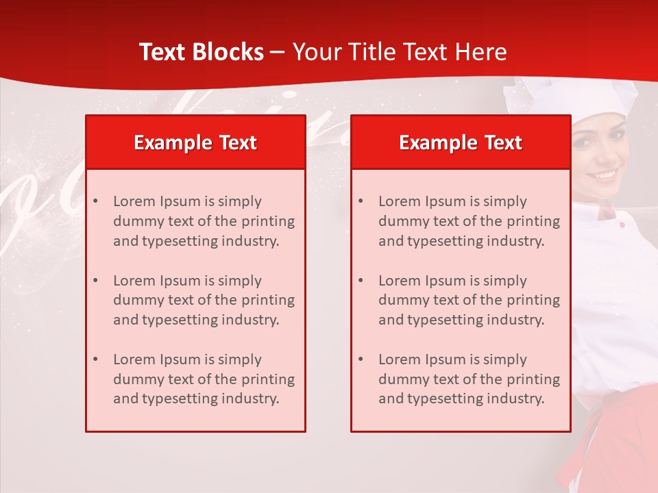 Woman Professional Gourmet PowerPoint Template
