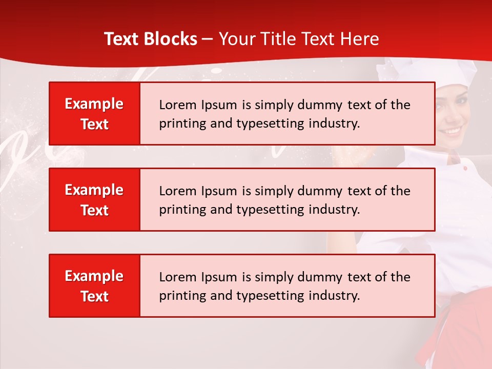 Woman Professional Gourmet PowerPoint Template